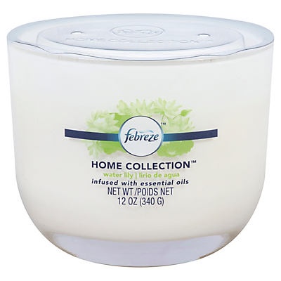slide 1 of 1, Febreze Home Collection Water Lily Candle, 12 oz