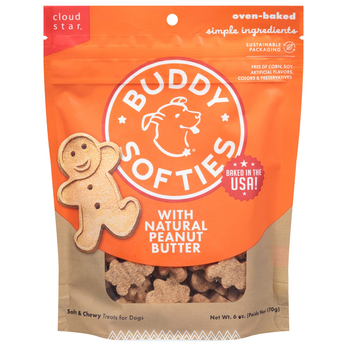 slide 1 of 8, Buddy Softies Soft & Chewy Oven-Baked Treats for Dogs with Natural Peanut Butter - 6 oz, 6 oz