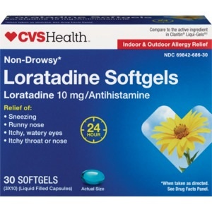 slide 1 of 1, CVS Health Loratadine Allergy Relief Liquigels, 30ct, 30 ct