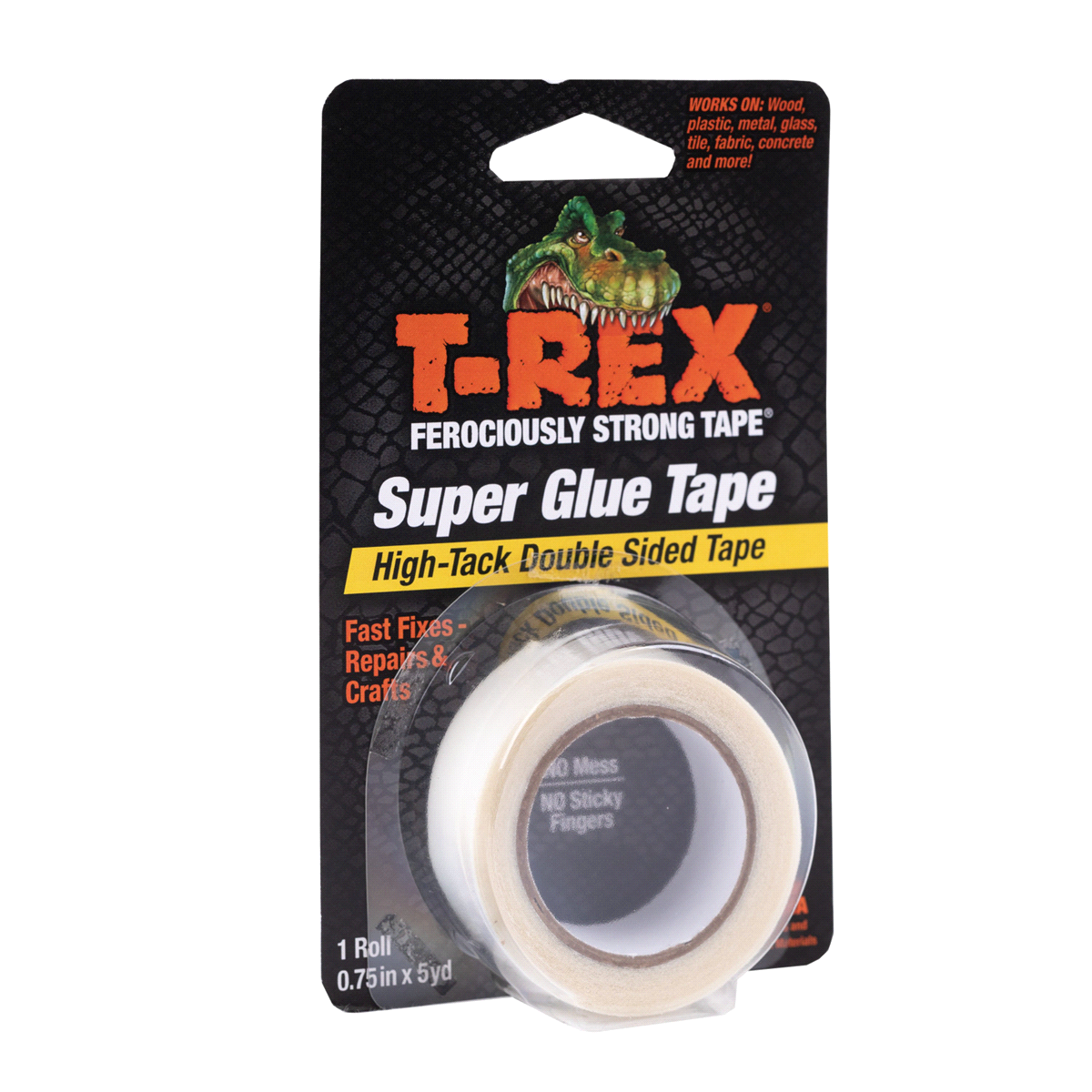 slide 1 of 5, T-Rex Double Sided Super Glue Tape - Clear, 0.75 in. x 5 yd, 1 ct