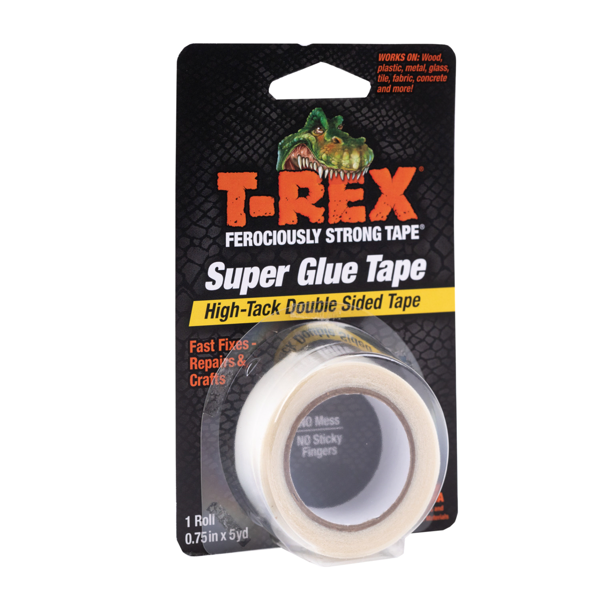 slide 1 of 1, T-Rex Super Glue Tape - White, 0.75 in x 5 yd