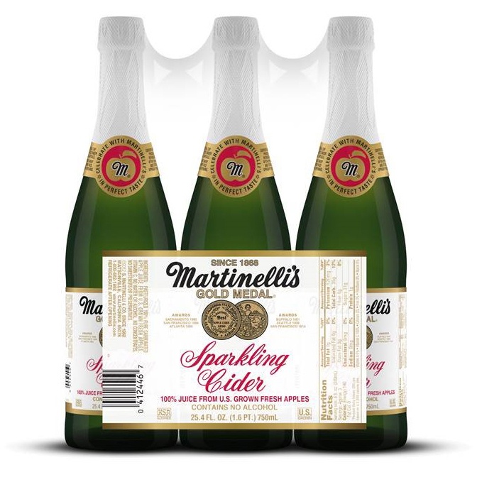 slide 1 of 1, Martinelli's Sparkling Cider - 3 ct; 24.5 oz, 3 ct; 24.5 oz