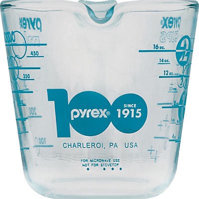 slide 1 of 1, Pyrex 100 2 Cup Anniversary Measuring Cup, Turquoise, 1 ct