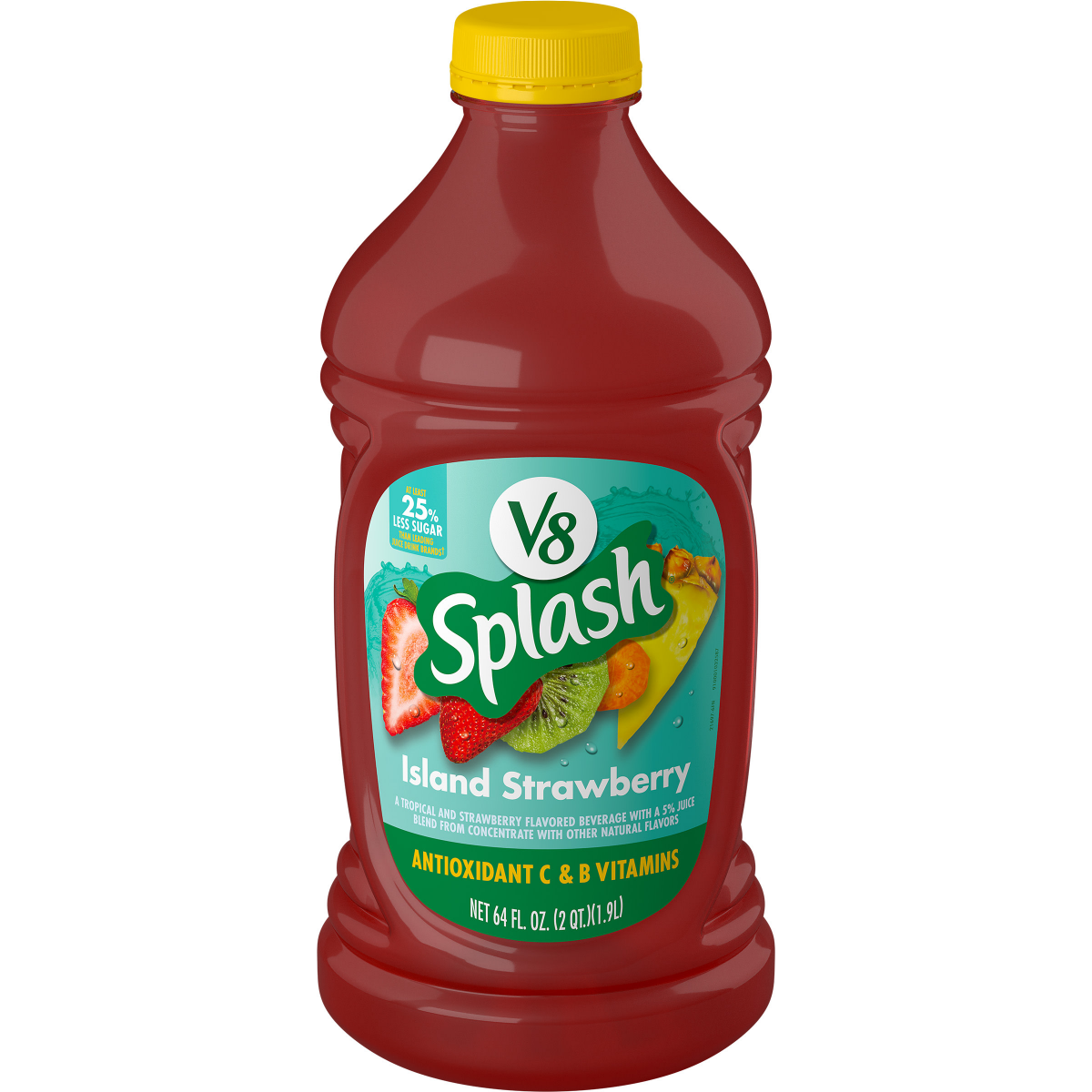 slide 1 of 5, V8 Splash Island Strawberry Flavored Juice Beverage, 64 fl oz Bottle, 64 oz