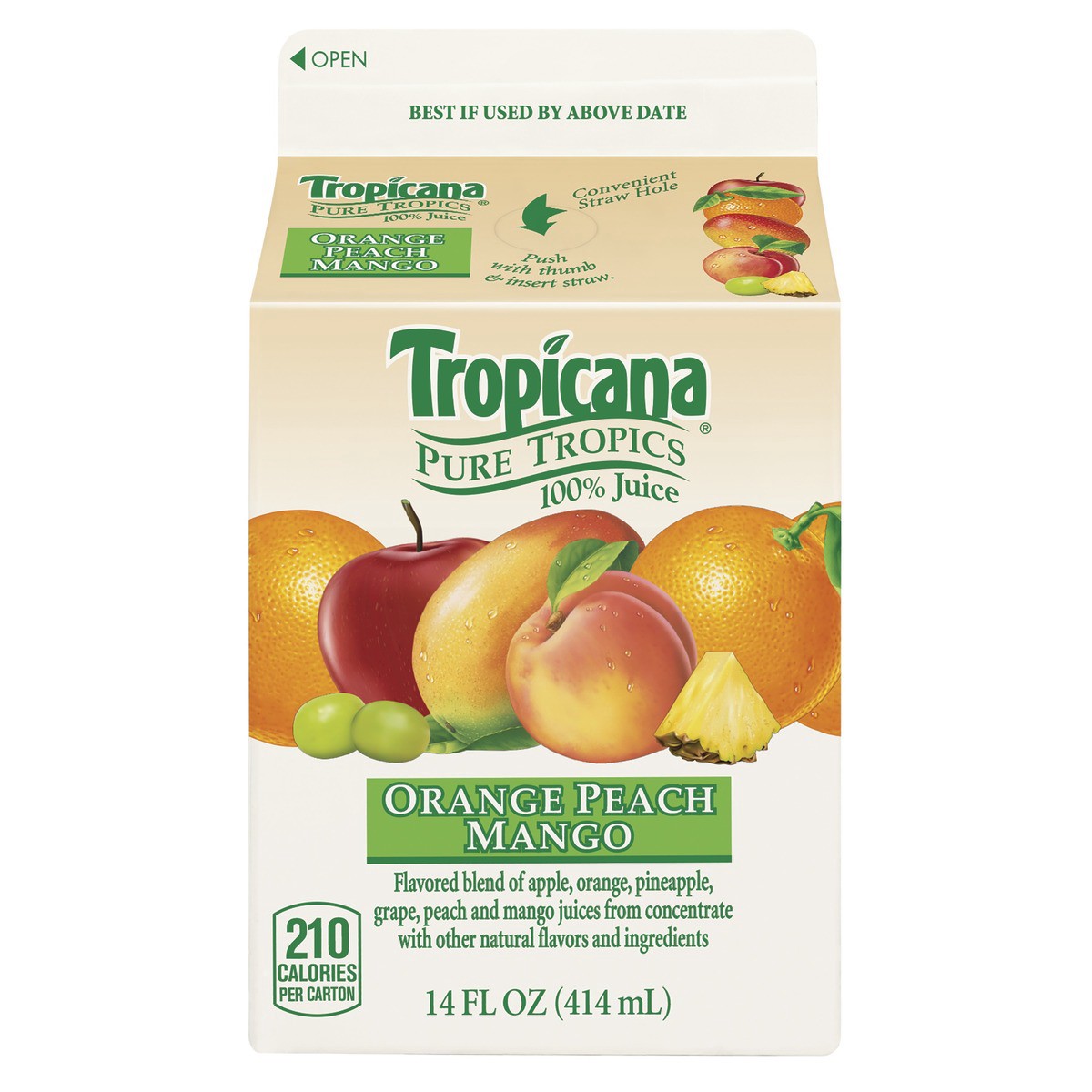 slide 11 of 11, Tropicana 100% Juice, 14 oz