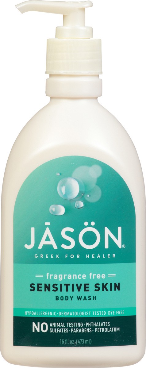 slide 3 of 8, Jason Sensitive Skin Fragrance Free Body Wash 16 fl oz, 16 fl oz