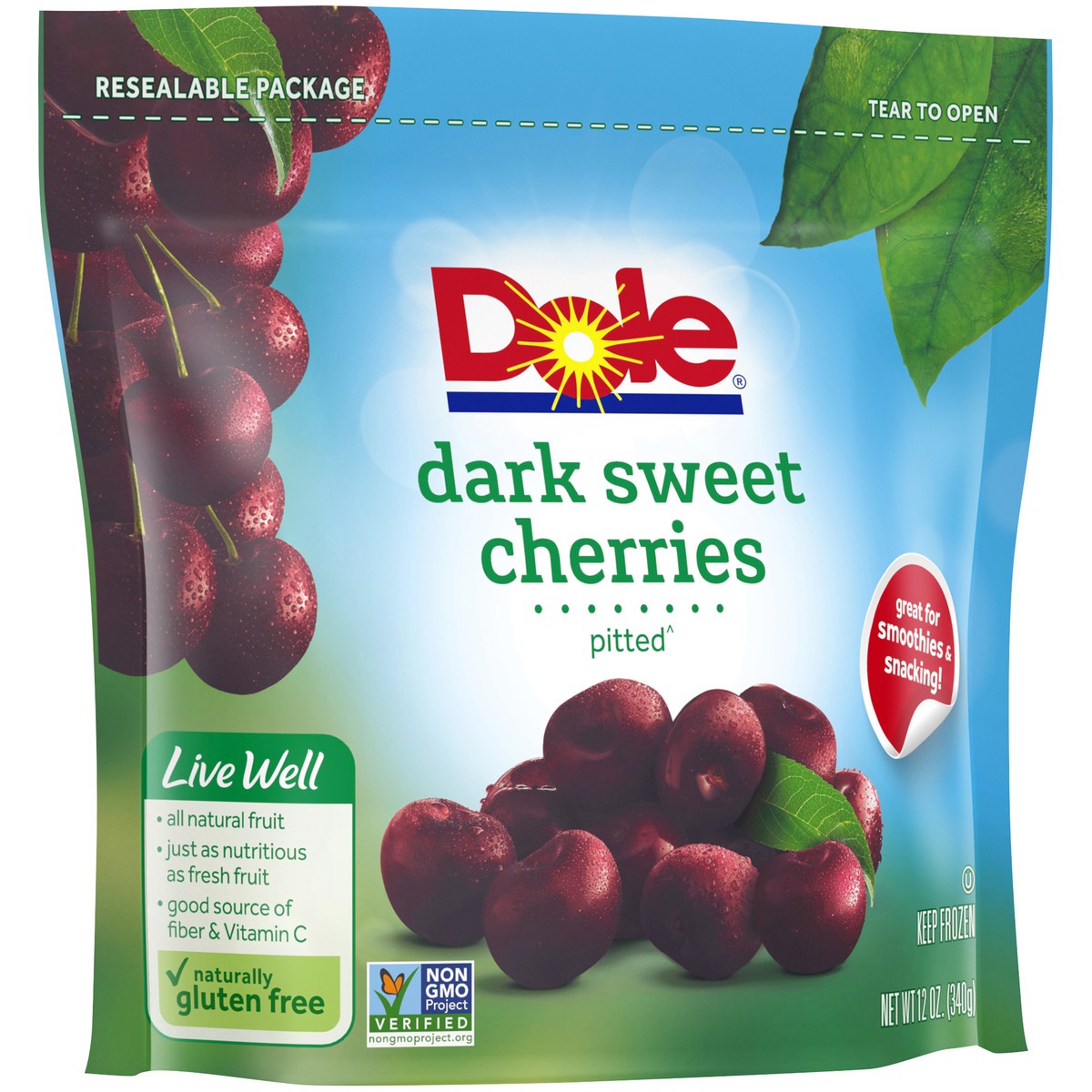 slide 8 of 9, Dole Dark Sweet Cherries, 12 oz