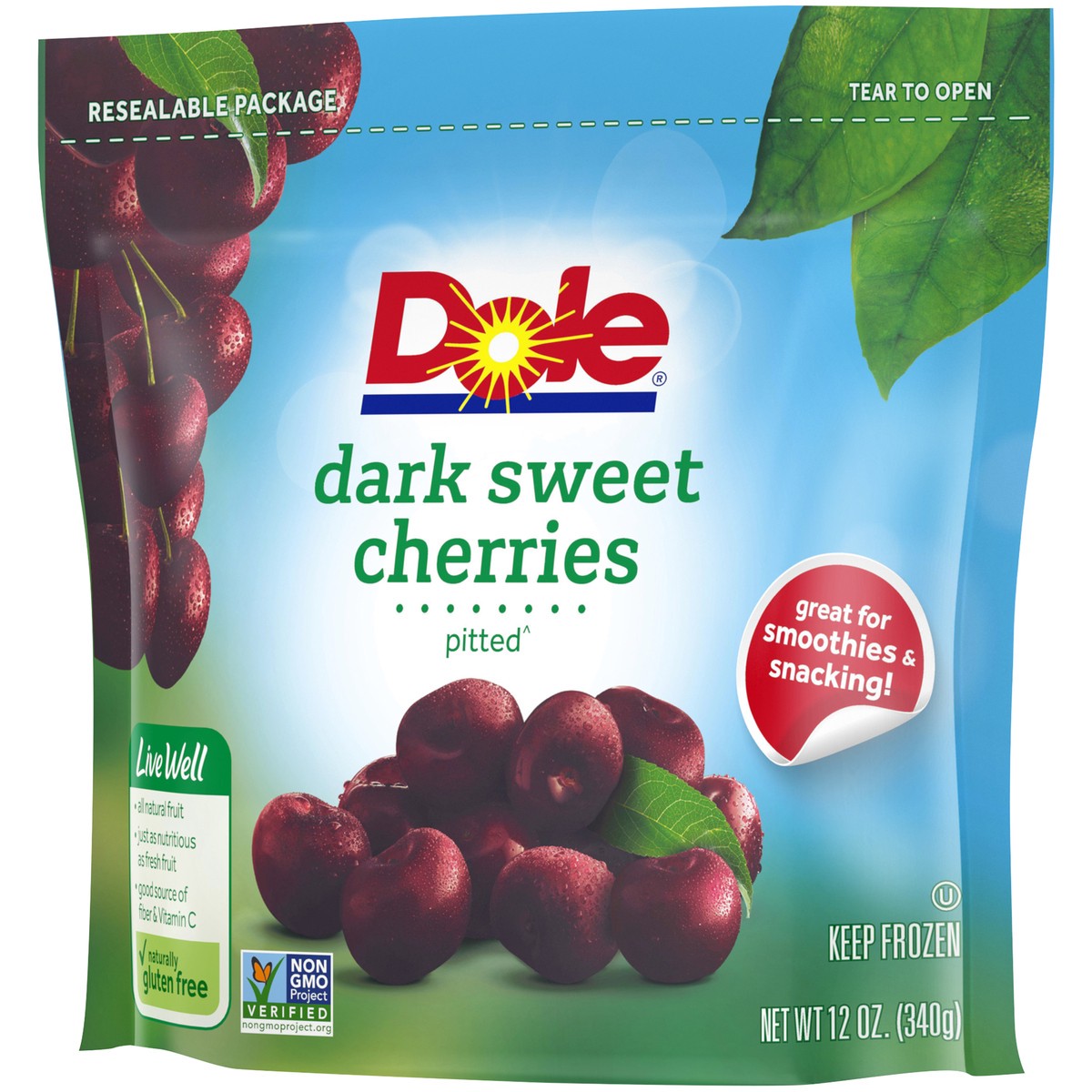 slide 5 of 9, Dole Dark Sweet Cherries, 12 oz