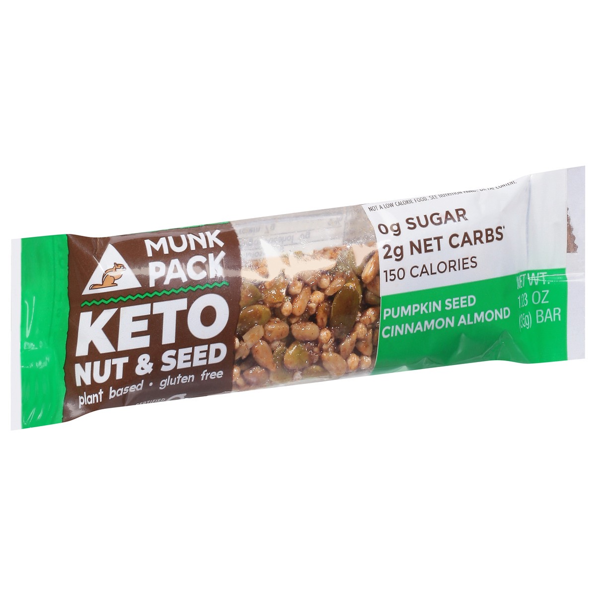 slide 2 of 9, Munk Pack Keto Pumpkin Seed Cinnamon Almond Nut & Seed Bar 1.23 oz, 1.23 oz