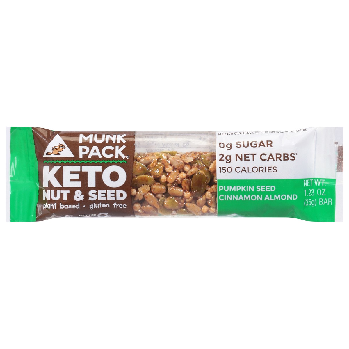 slide 1 of 9, Munk Pack Keto Pumpkin Seed Cinnamon Almond Nut & Seed Bar 1.23 oz, 1.23 oz