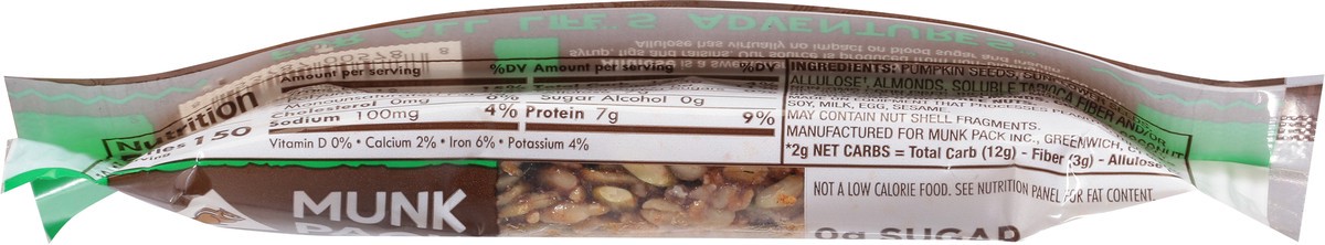 slide 9 of 9, Munk Pack Keto Pumpkin Seed Cinnamon Almond Nut & Seed Bar 1.23 oz, 1.23 oz