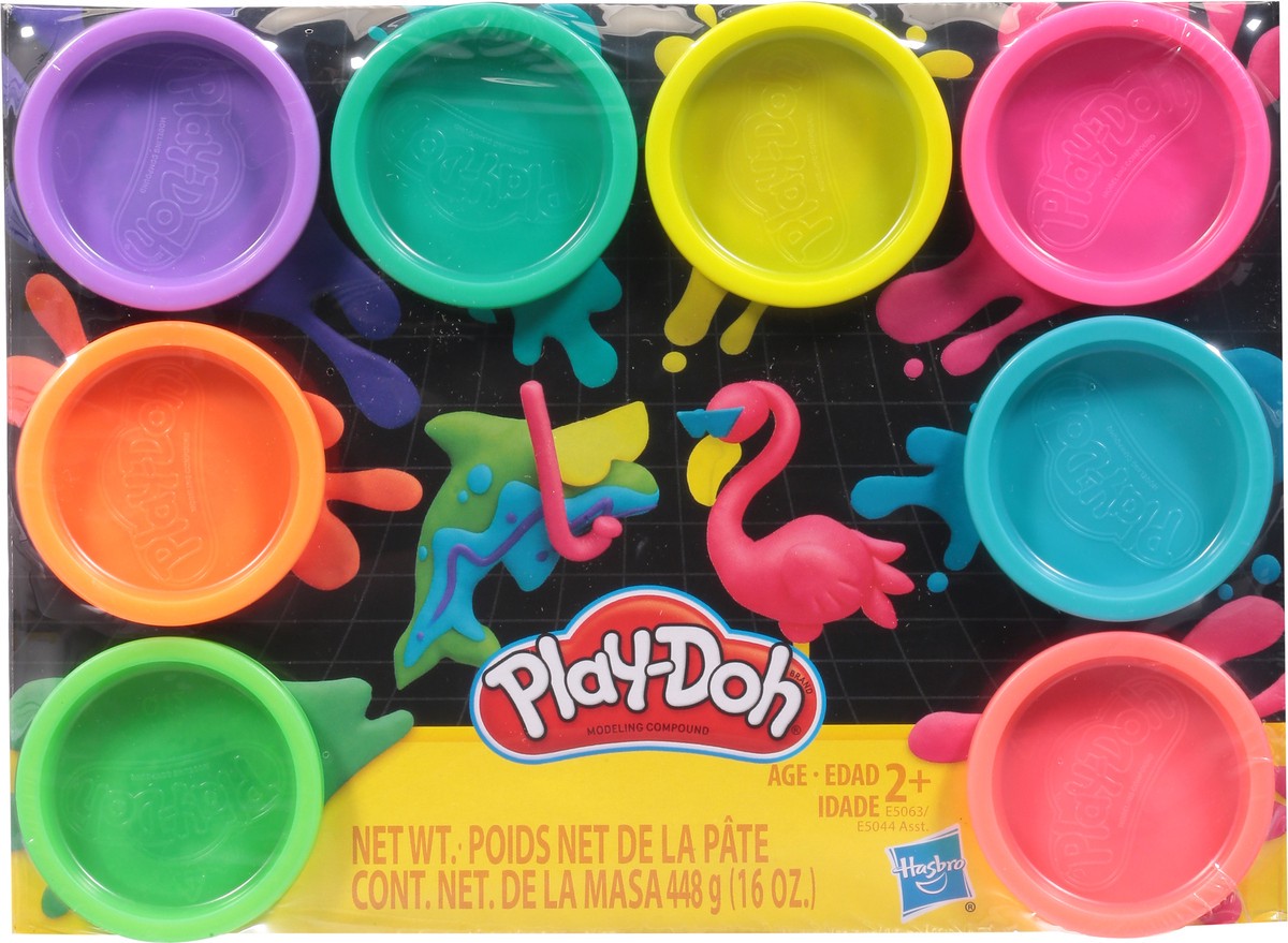 slide 5 of 9, Play-Doh Hasbro Play-Doh Neon Non-Toxic Modeling Compound, 8 ct