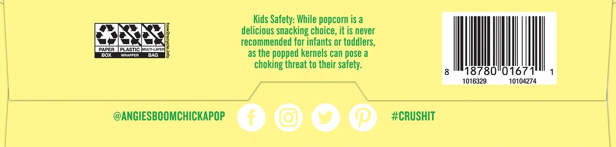 slide 6 of 9, BOOMCHICKAPOP Angies Sea Salt Microwave Popcorn, 4 ct; 3.29 oz