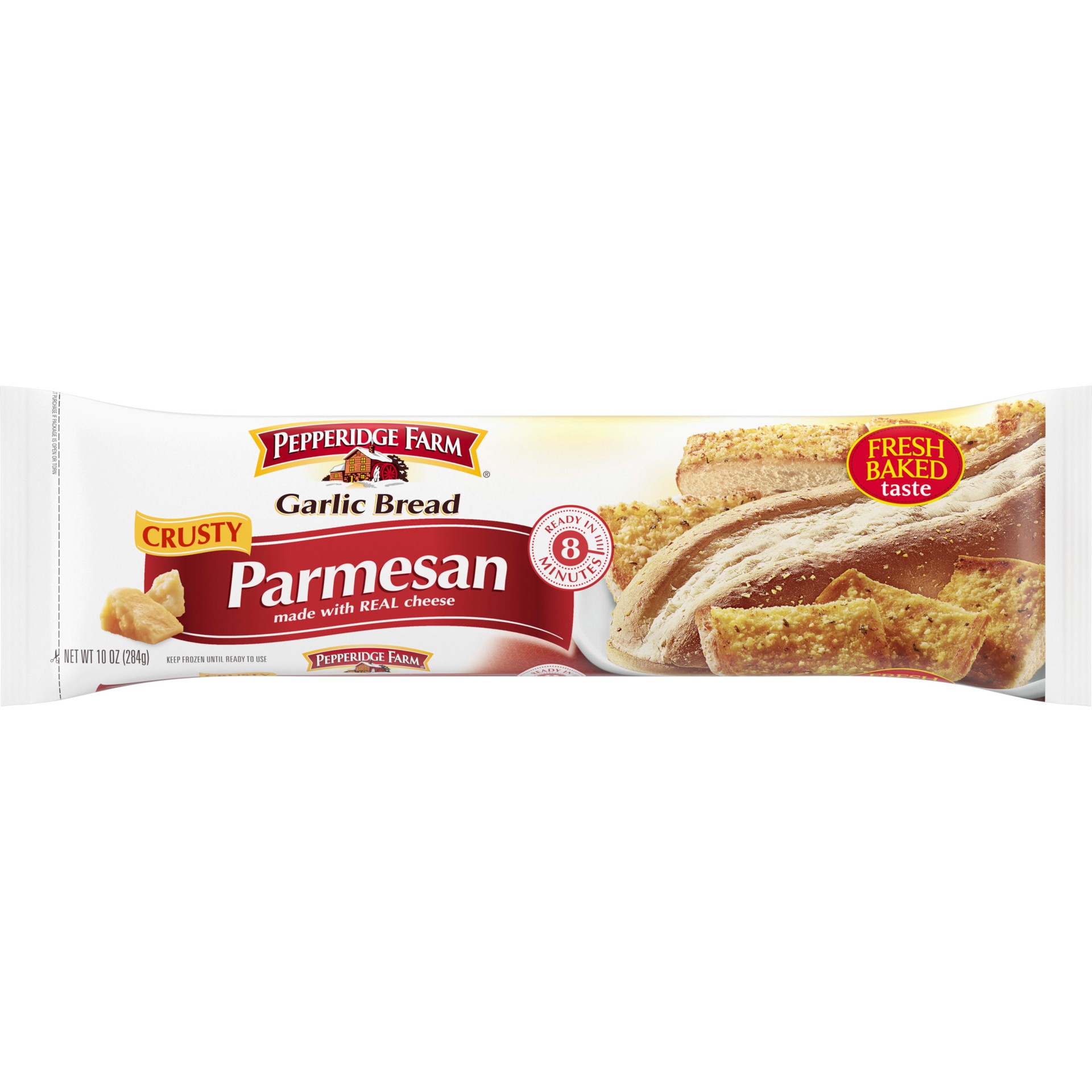 slide 1 of 5, Pepperidge FarmFrozen Crusty Parmesan Garlic Bread, 10 oz. Loaf, 10 oz