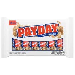 Payday Peanut Caramel Candy Bars, 1.85 oz (6 Count)