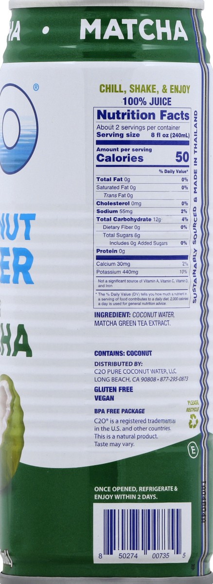 slide 5 of 8, C2O Coconut Water 17.5 oz - 17.5 oz, 17.5 oz