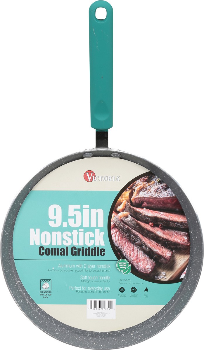 slide 6 of 9, Victoria Aluminum Nonstick Comal Griddle, 9.5 in