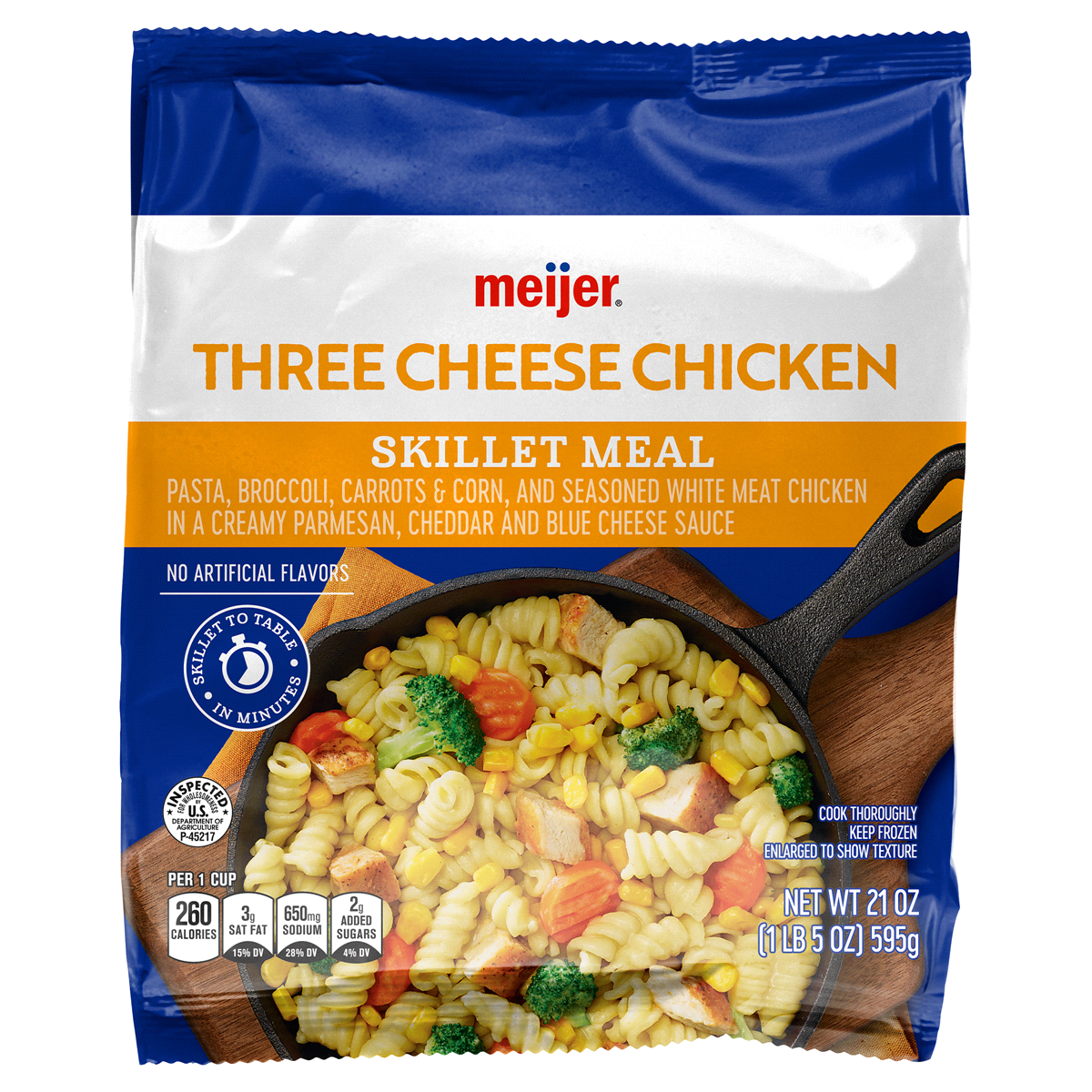 slide 1 of 25, Meijer Three Cheese Skillet Meal, 21 oz