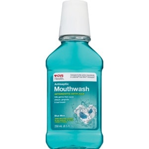 slide 1 of 1, CVS Health Antiseptic Antigingivitus/Antiplaque Mouthwash, Blue Mint, 8.5 oz