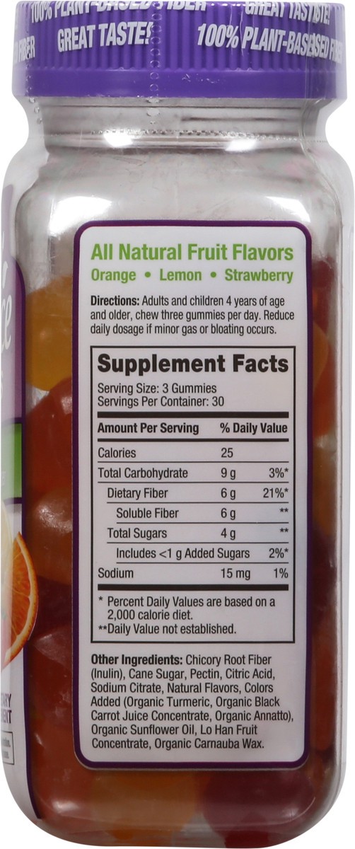 slide 10 of 13, FiberAdvance Vegetarian Gummies Natural Fruit Flavors Prebiotic Fiber 90 Gummies, 90 ct