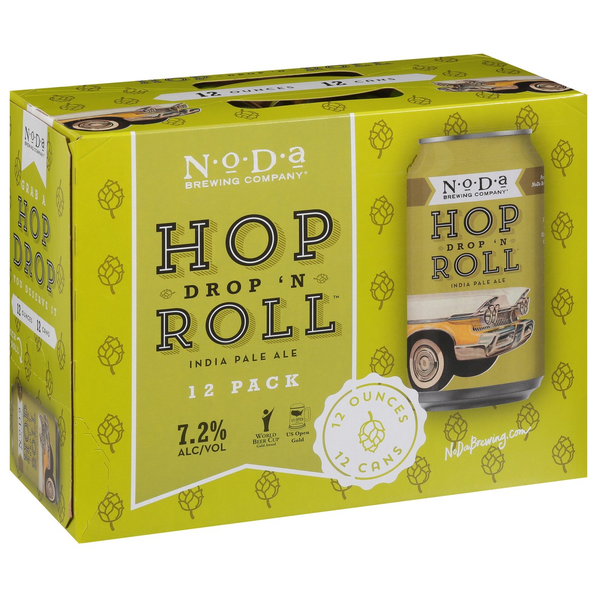 slide 2 of 9, NoDa Brewing Co. India Pale Ale Hop Drop 'N Roll Beer 12 - 12 fl oz Cans, 12 ct