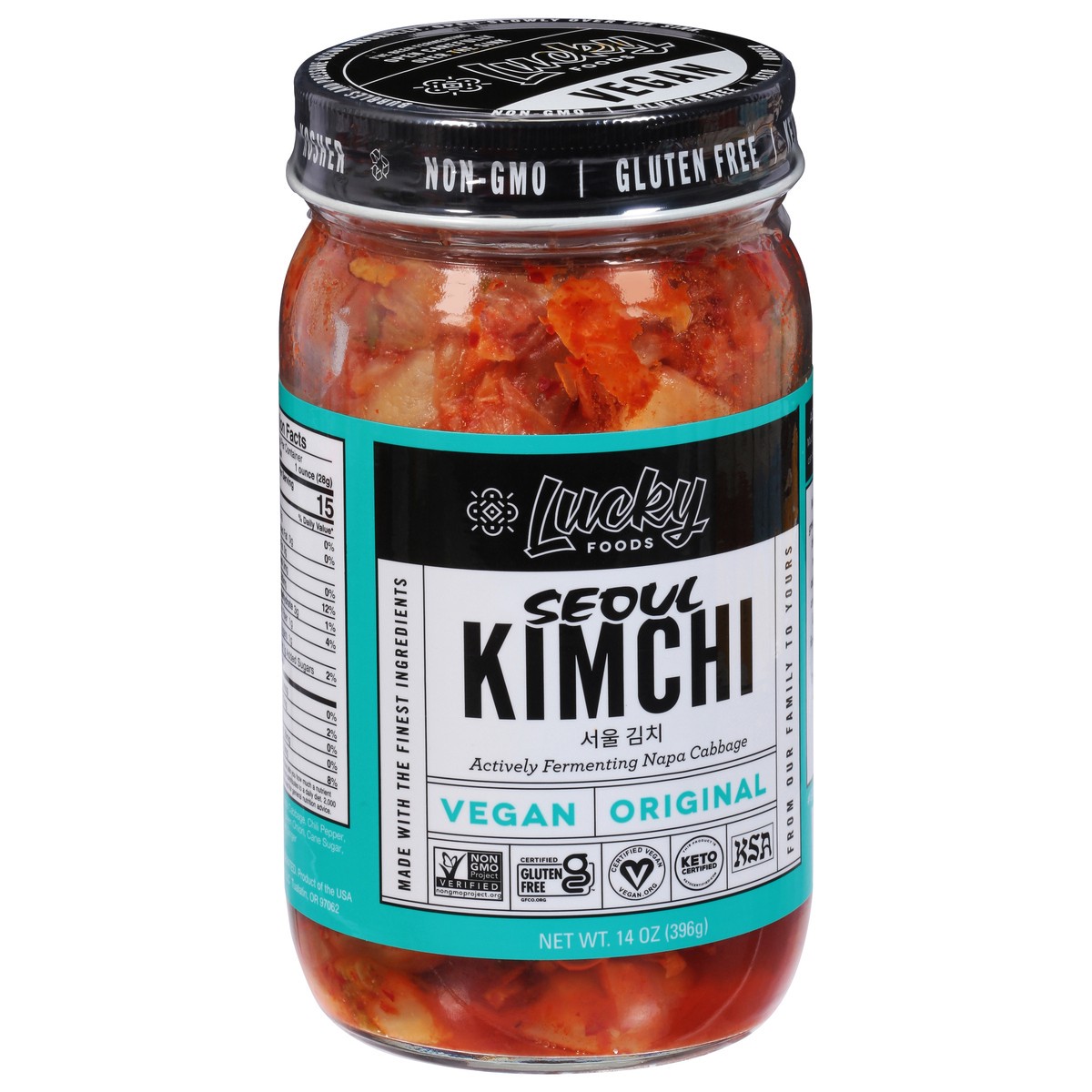 slide 6 of 9, Lucky Foods Seoul Original Vegan Kimchi 14 oz, 14 oz