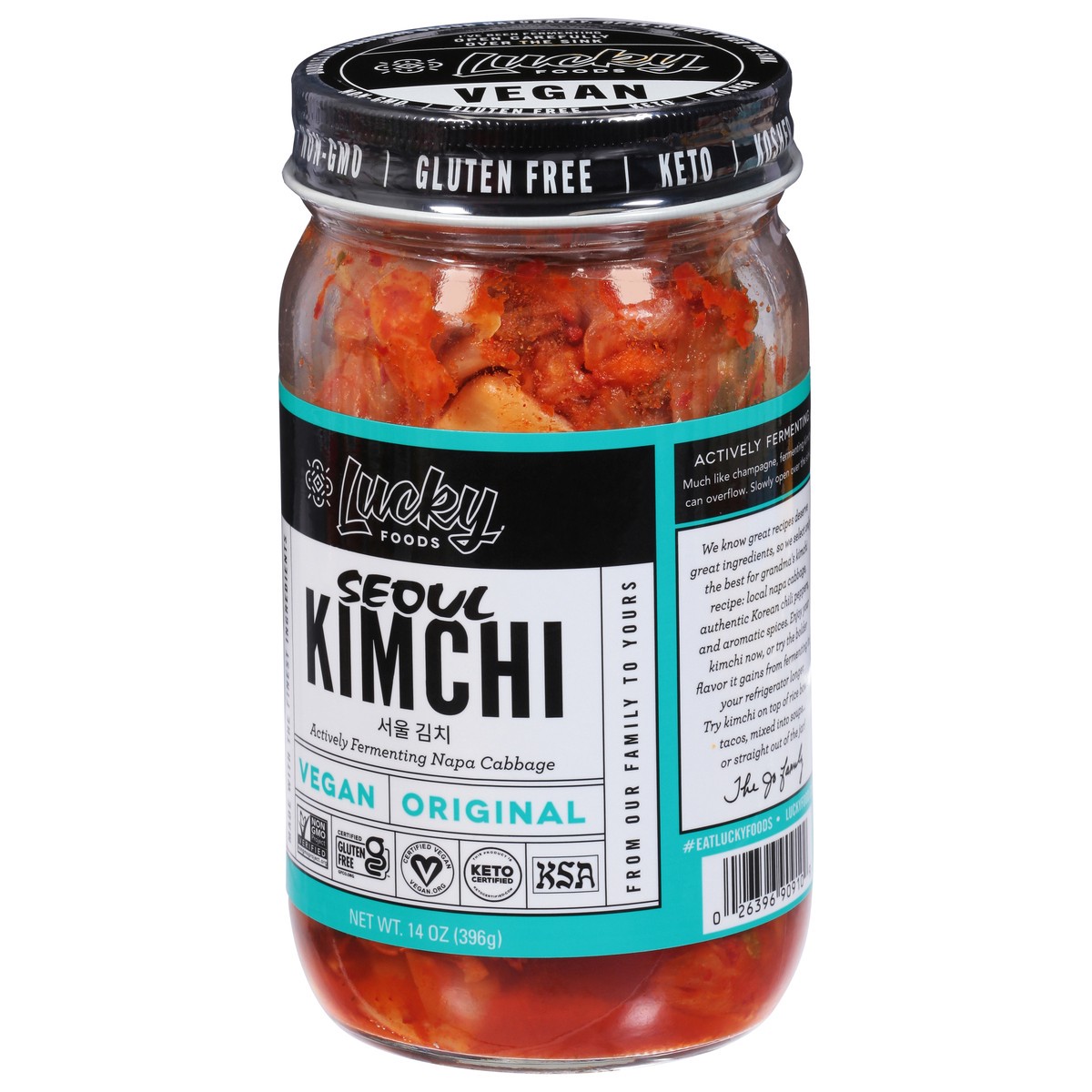 slide 7 of 9, Lucky Foods Seoul Original Vegan Kimchi 14 oz, 14 oz