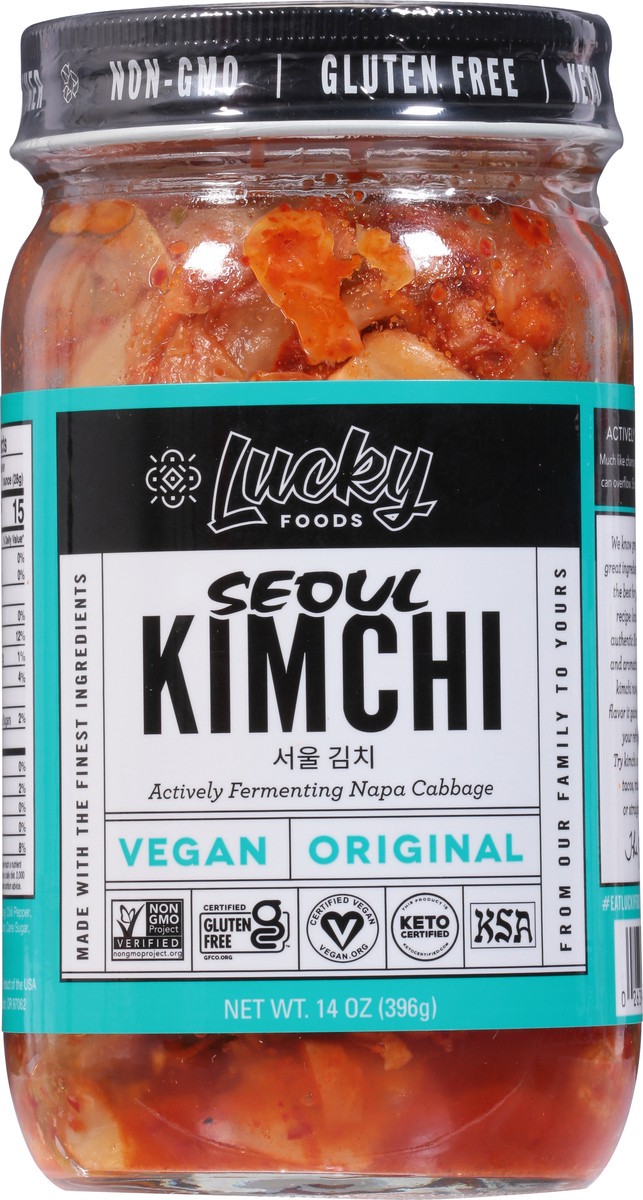 slide 9 of 9, Lucky Foods Seoul Original Vegan Kimchi 14 oz, 14 oz