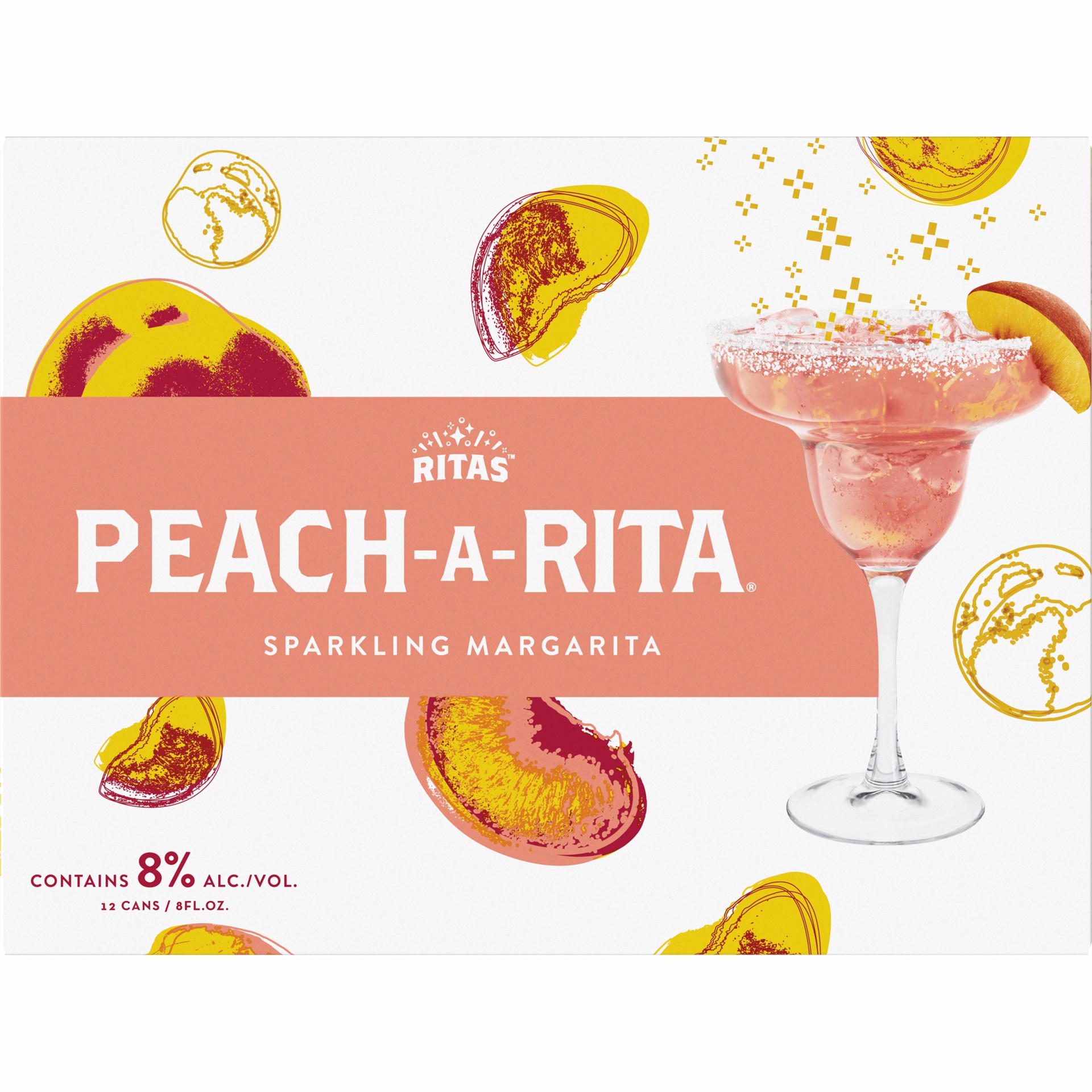 slide 3 of 3, RITAS Peach-A-Rita Sparkling Margarita 12 ea, 12 ct; 8 oz