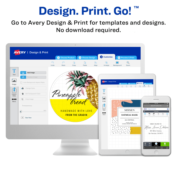 slide 4 of 7, Avery Print-To-The-Edge Labels, 22890, 2" X 3", Glossy White, 8 Labels Per Sheet, Pack Of 10 Sheets, 10 ct