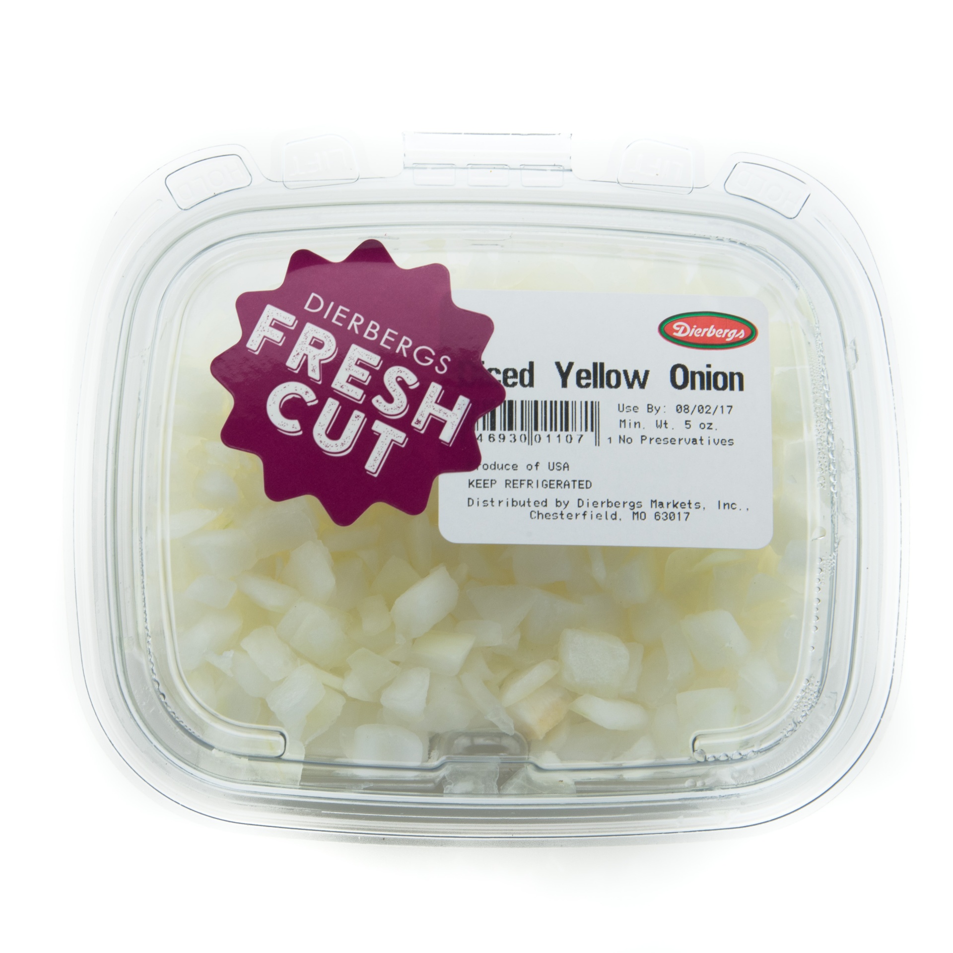slide 1 of 1, Diced Yellow Onions, 5 oz
