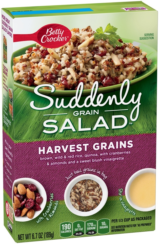 slide 1 of 1, Betty Crocker Suddenly Salad Harvest Grains Pasta Salad, 6.7 oz