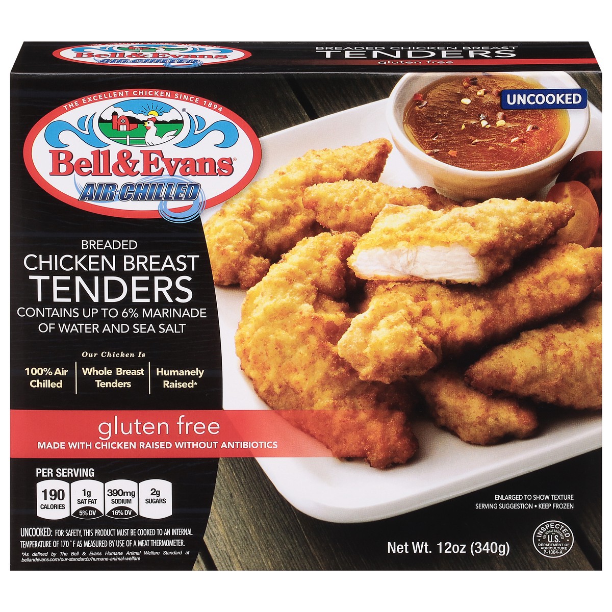 slide 1 of 14, Bell & Evans Chicken Breast Tenders, 12 oz