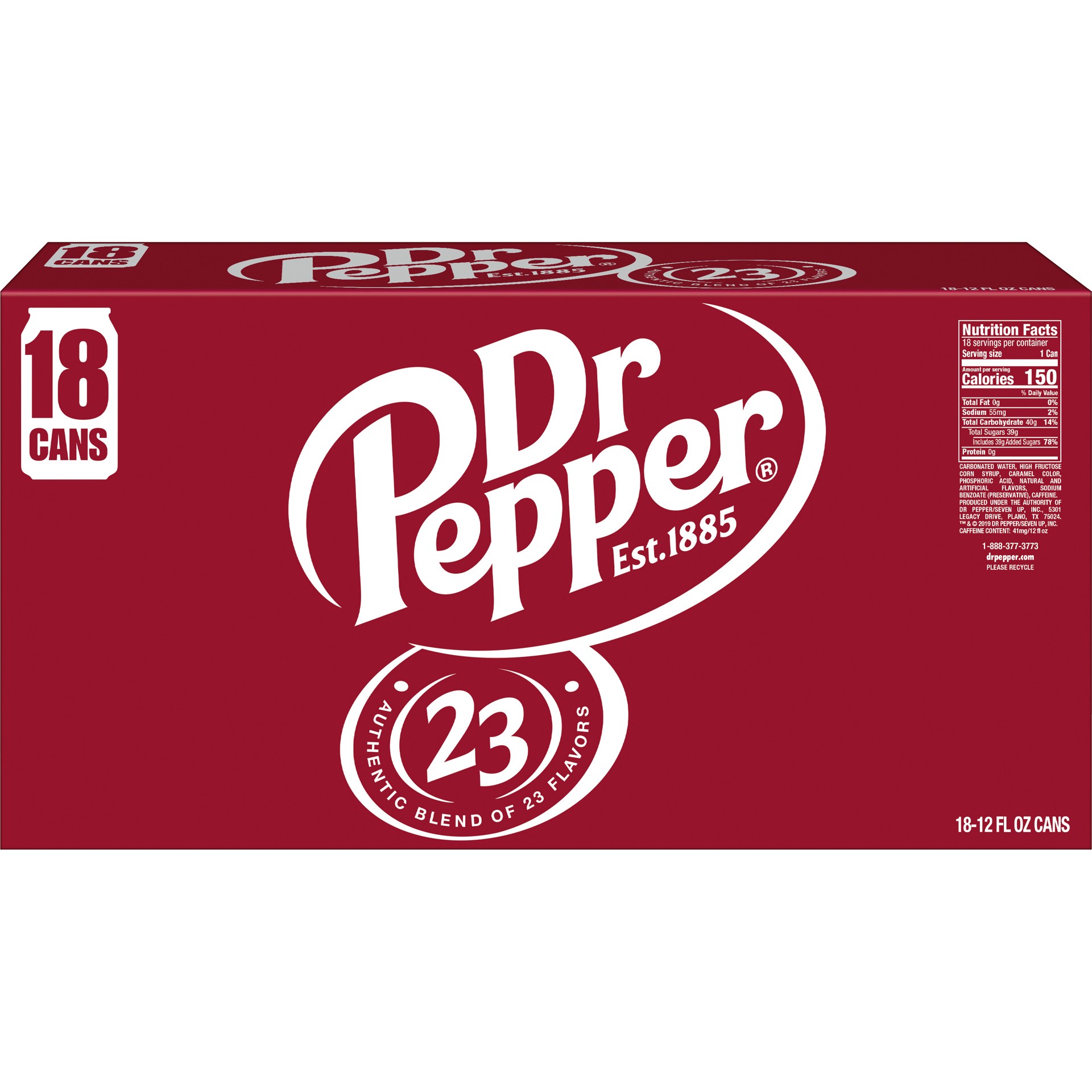 slide 3 of 3, Dr Pepper Soda, 18 ct