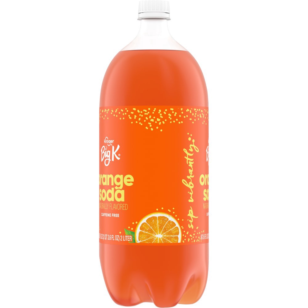 slide 4 of 4, Big K Caffeine Free Orange Soda - 2 liter, 2 liter