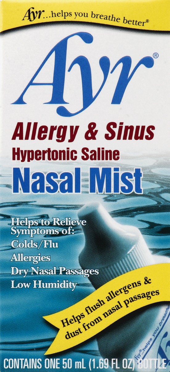 slide 4 of 5, Ayr Allergy & Sinus Hypertonic Saline Nasal Mist, 1.69 fl oz