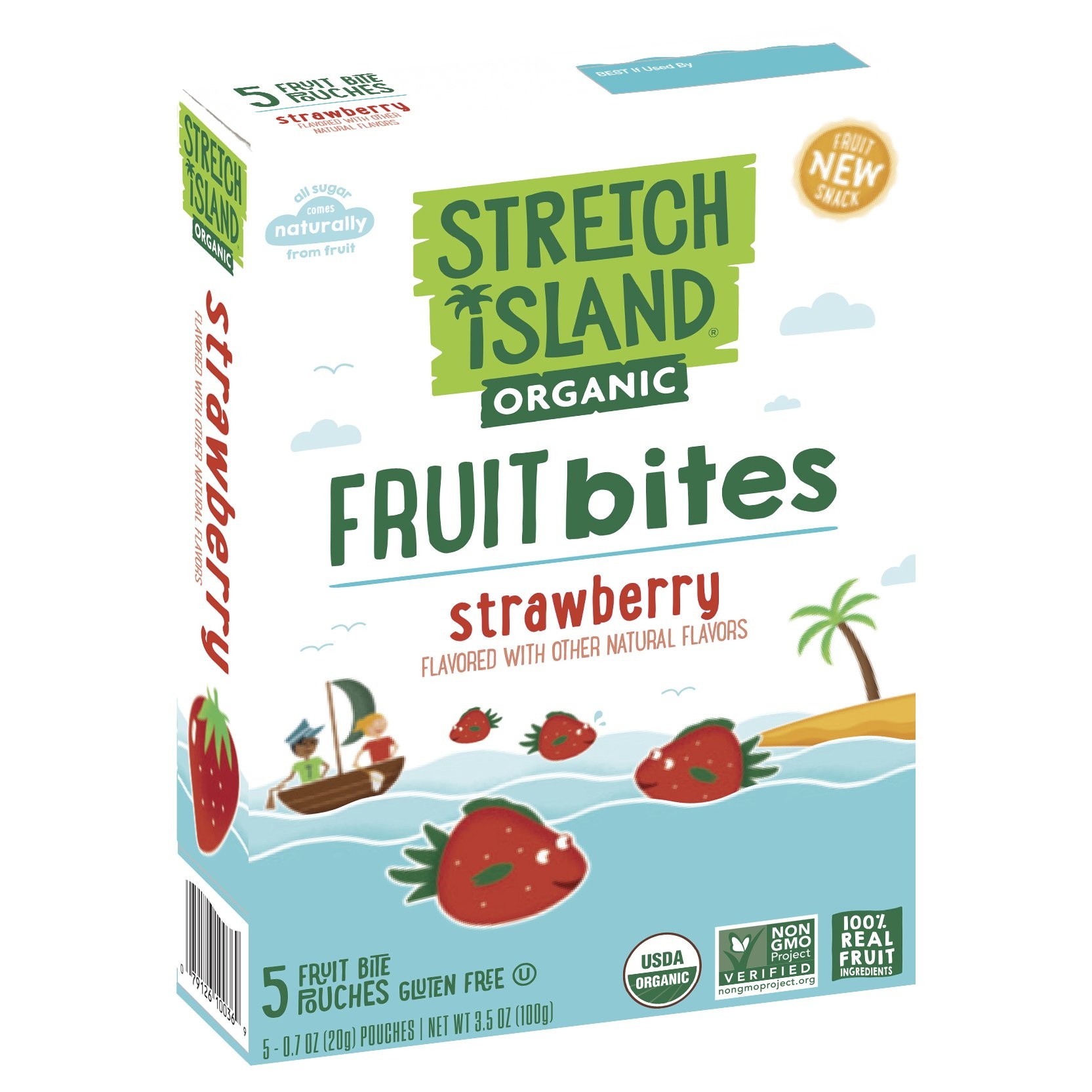 slide 1 of 1, Stretch Island Fruit Stretch Island Organic Strawberry Fruit Bites, 3.5 oz