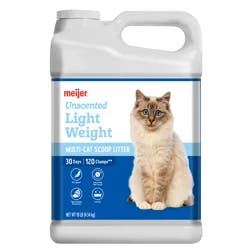 Meijer Light Weight Clumping Litter, Unscented, 10 Lbs