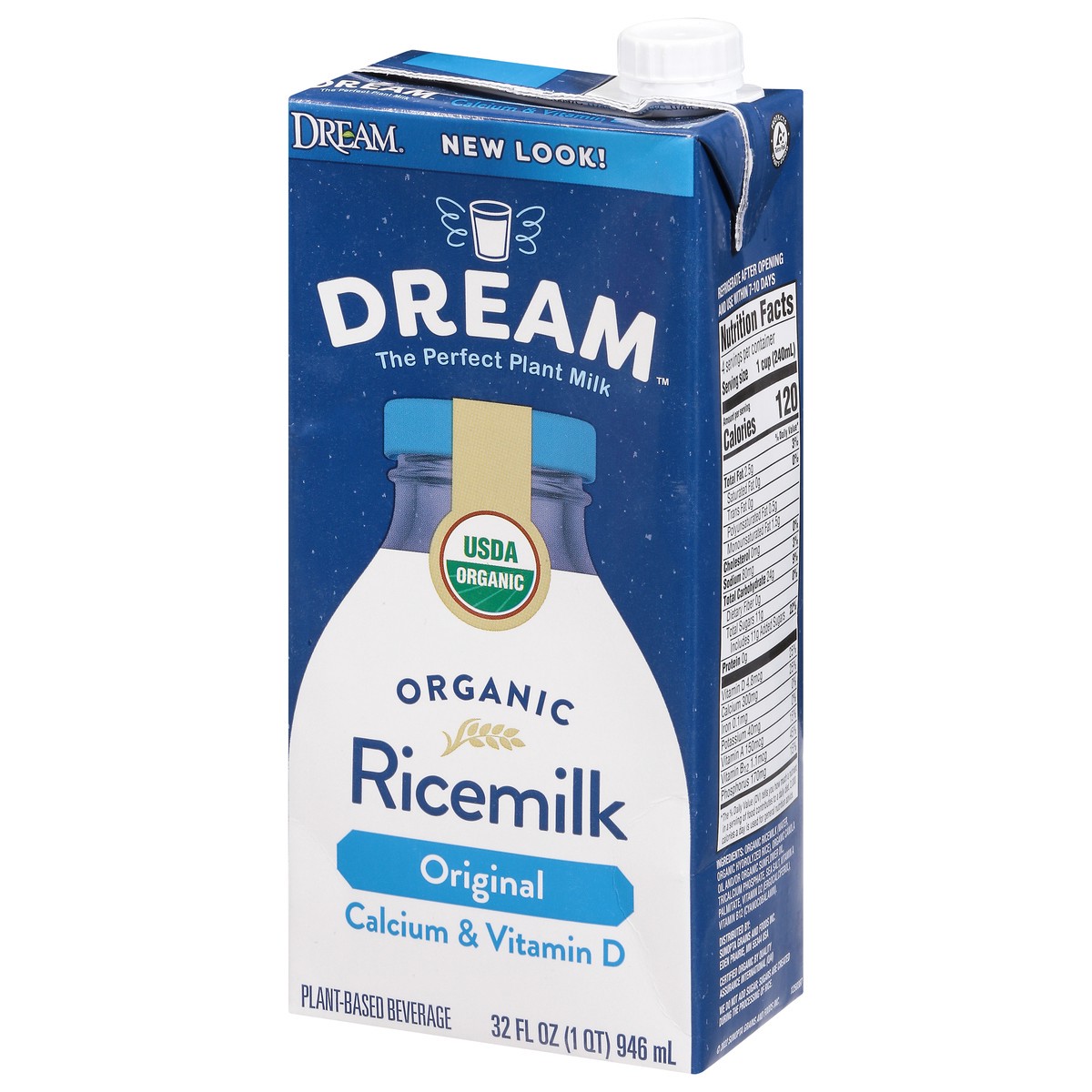 slide 3 of 9, Dream Rice Dream Organic Enriched Original Rice Milk, 32 fl oz