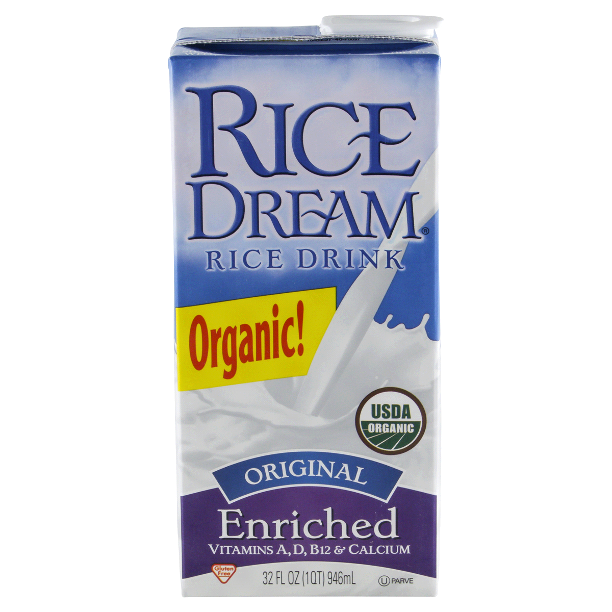 slide 1 of 4, Rice Dream Organic Enriched Original Rice Milk, 32 fl oz