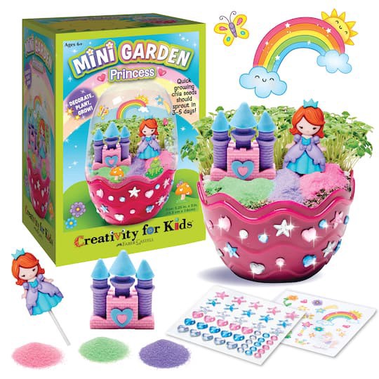 slide 1 of 10, Faber-Castell Creativity For Kids Mini Garden Princess Kit, 3 in x 5.25 in