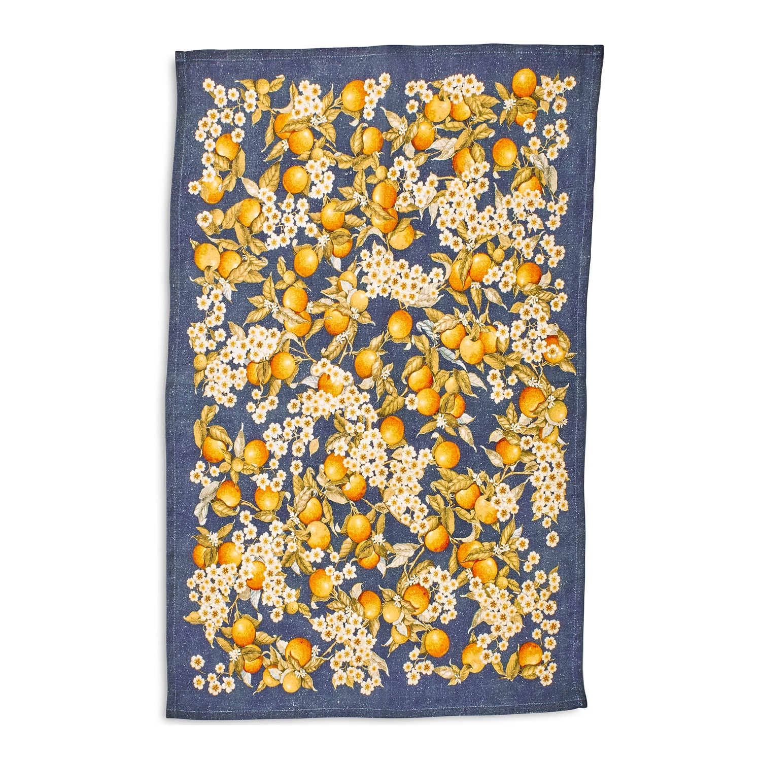 slide 1 of 1, Sur La Table Orange Blossoms Linen Kitchen Towel, 28 in x 20 in
