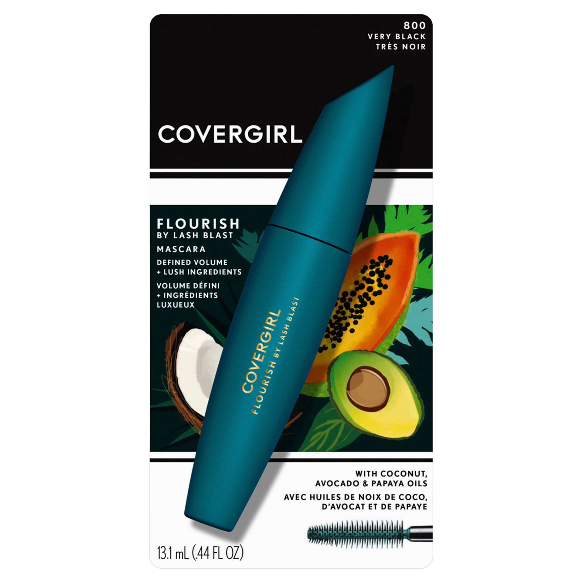 slide 1 of 1, Covergirl Flourish By Lash Blast 800 Very Black Mascara, 1 ct