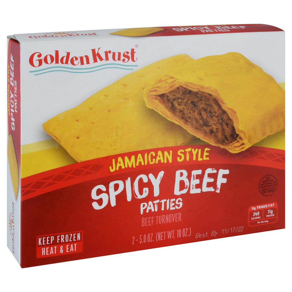 slide 8 of 9, Golden Krust Jamaican Style Spicy Beef Patties, 2 ct, 2 ct