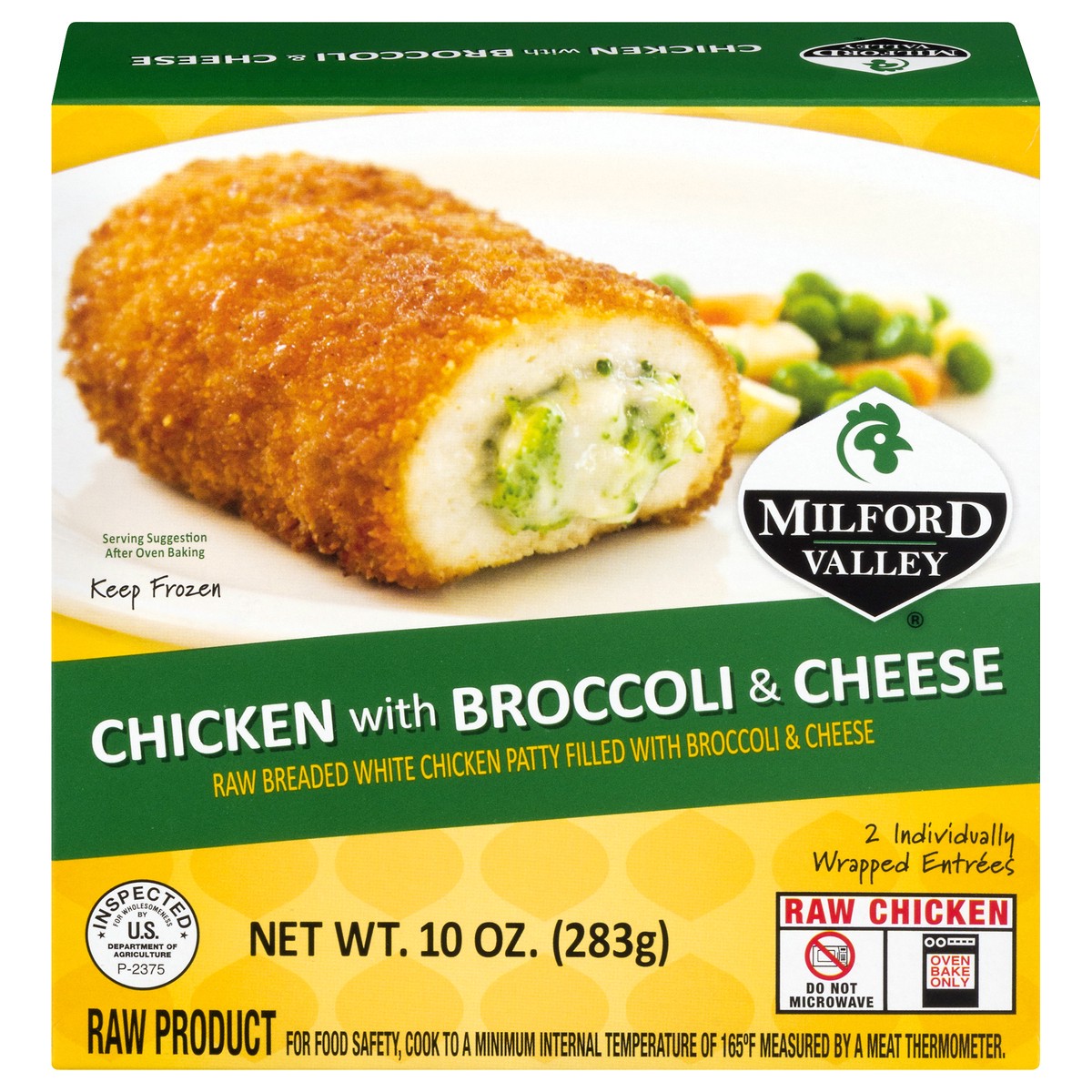 slide 1 of 10, Milford Valley Chicken with Broccoli & Cheese, 10 oz