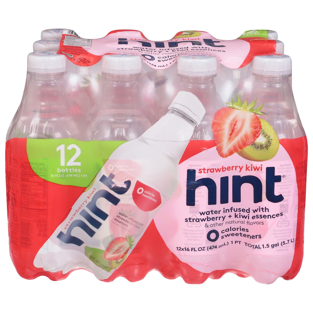 slide 1 of 9, Hint Strawberry Kiwi Water - 12 ct, 12 ct