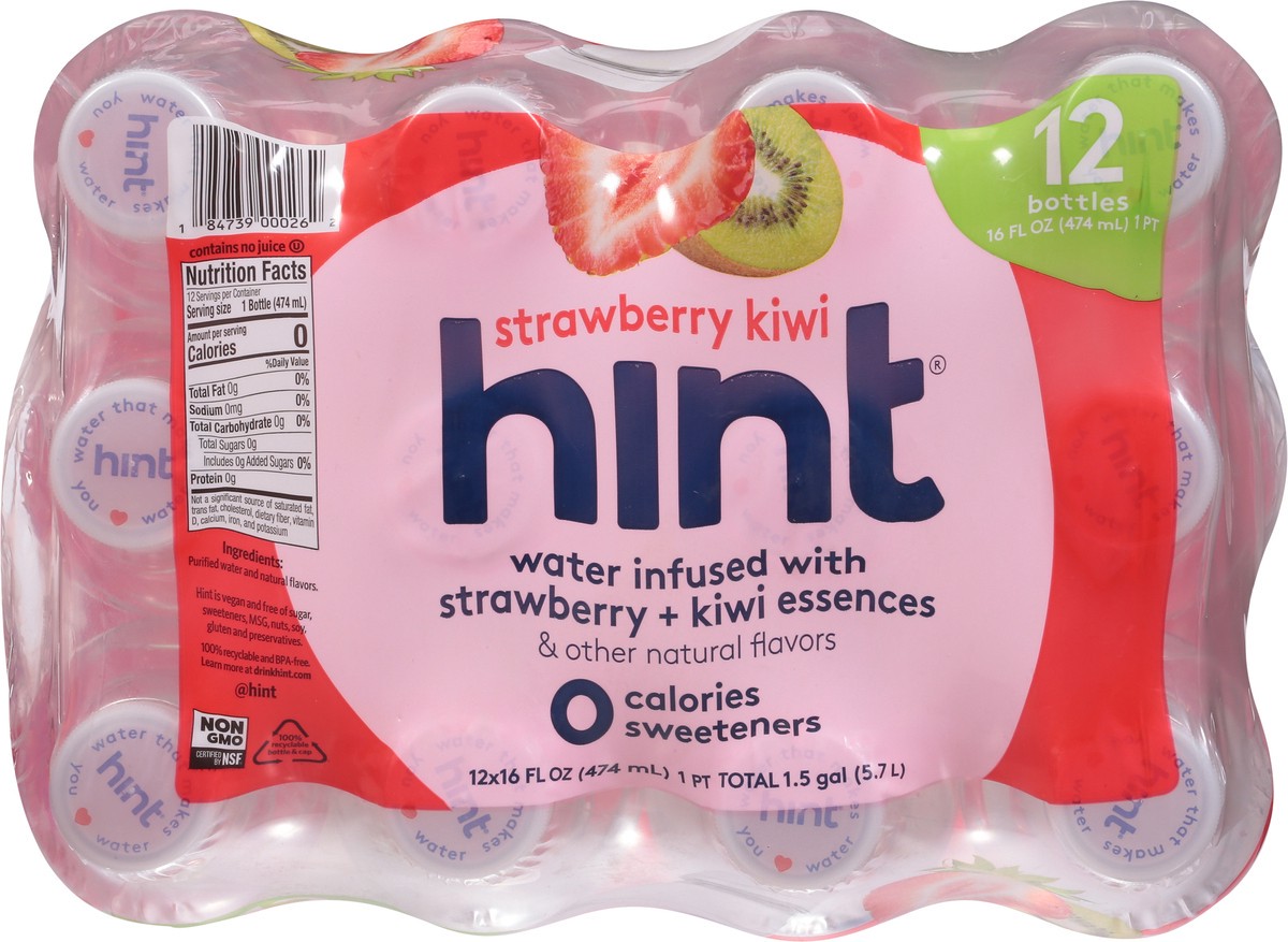 slide 2 of 9, Hint Strawberry Kiwi Water - 12 ct, 12 ct