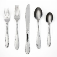 slide 1 of 1, Dash of That Evanston Mirror Finish Flatware Set With Caddy - Silver, 45 ct