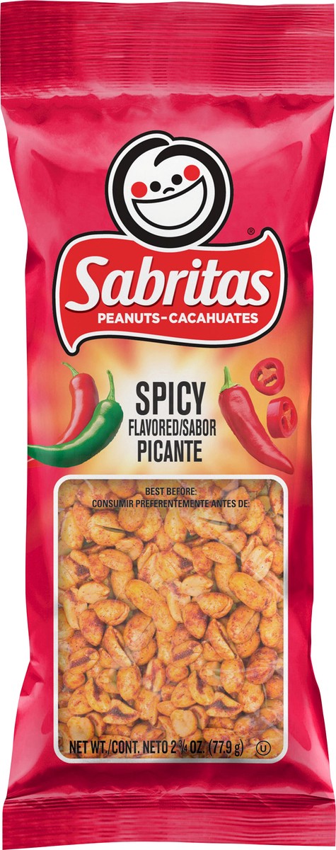 slide 3 of 6, Sabritas Peanuts, Spicy Flavored, 2.75 oz