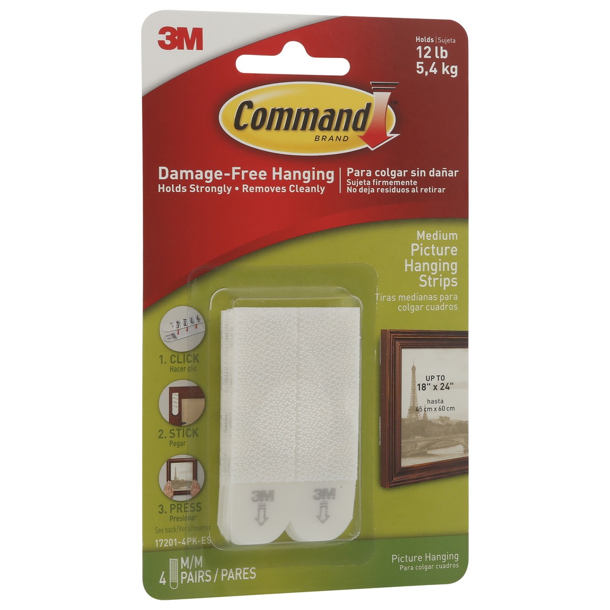 slide 2 of 9, Command Picture Hanging Strips Medium 4 ea, 4 ct